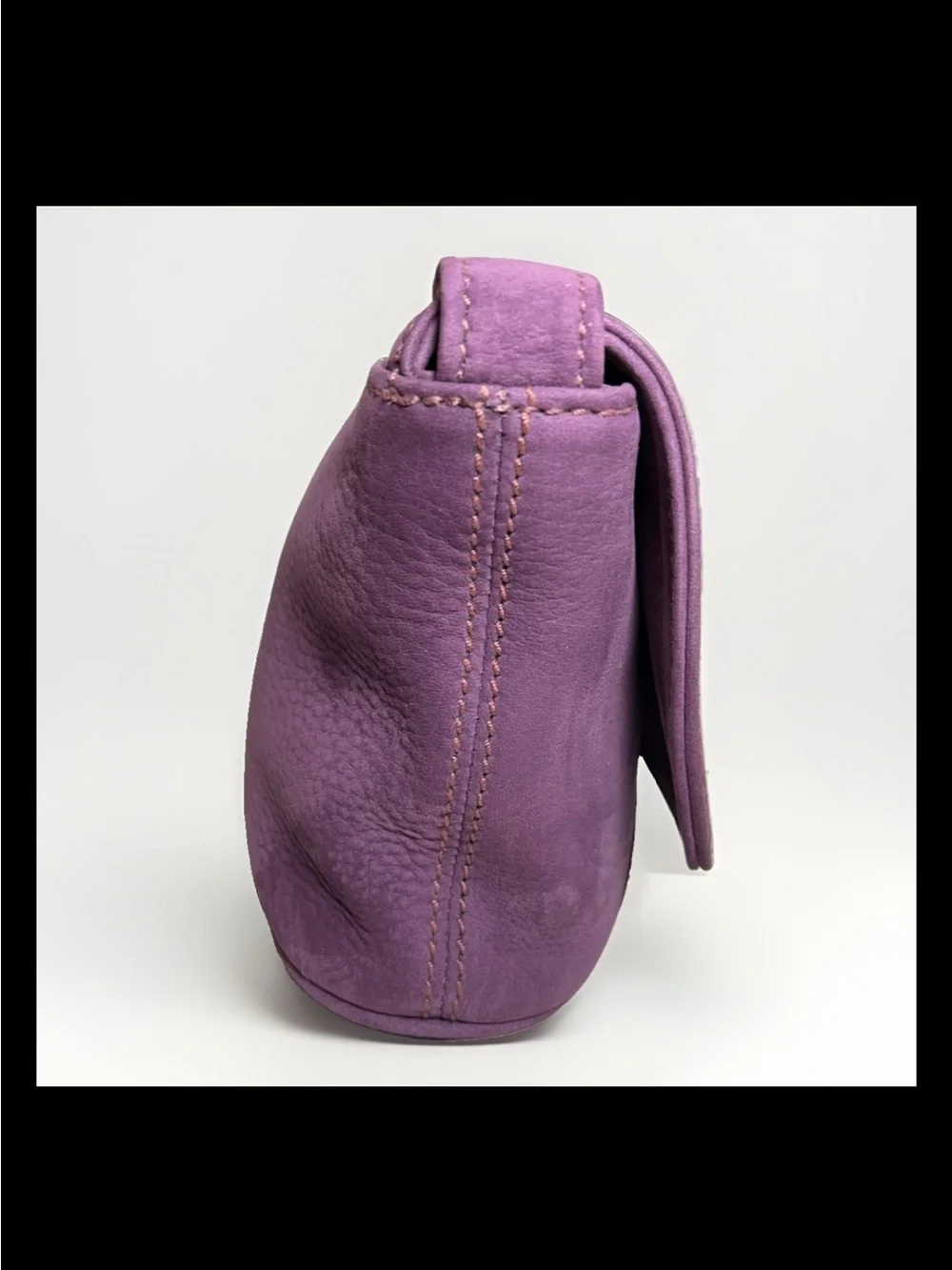Coach Sonoma Small Flap Bag, Grape Nubuck Leather 1996 (#4946) *Made In The USA*